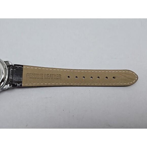 August Steiner AS8033SS Skeleton Automatic Self Winding Silver Tone Unisex Watch - Picture 11 of 11